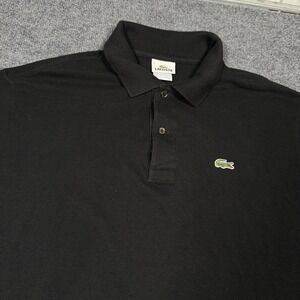 Lacoste Polo Shirt 2XL Size 7 Black Green Crocodile Outdoors Preppy Mens 90s
